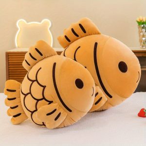 1pc Adorable Fish-Shaped Soft Plush Throw Pillow