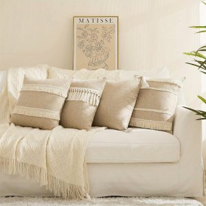 Set of 4 Bohemian Chic Throw Pillow Covers