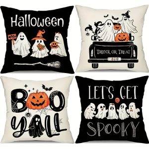 4-Pack Halloween Pillow Cover Set