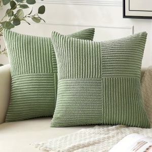 Contemporary Stripe Pattern Knit Fabric Throw Pillow with Zipper Closure