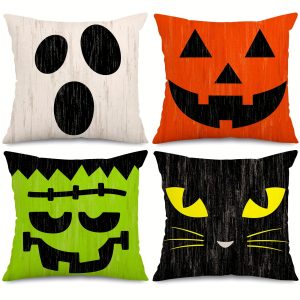 4pcs Halloween Pillow Covers