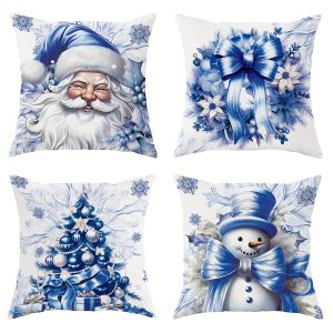 4-Piece Velvet Christmas Pillow Covers