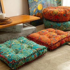 1pc Thickened Bohemian Square Floor Cushion